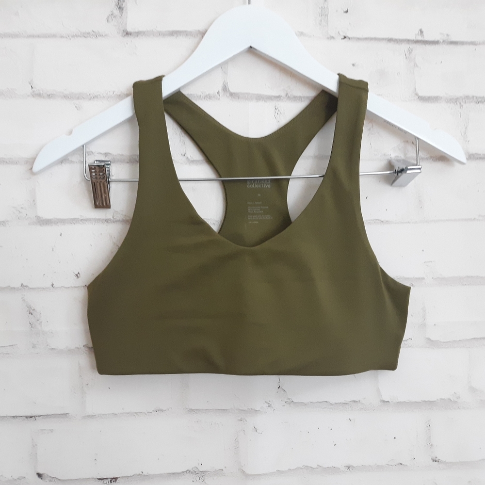Girlfriend Collective Olive Green Sports Bra